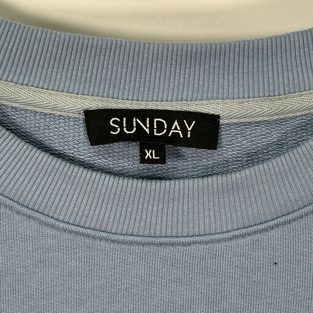 SUNDAY Light Blue Crewneck‎ Sweater XL - Picture 3 of 5